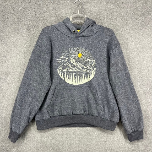 Berkley Jensen Other - Berkley Jensen Men's Grey Mountain Sun‎ Graphic Hoodie Pullover Size XL